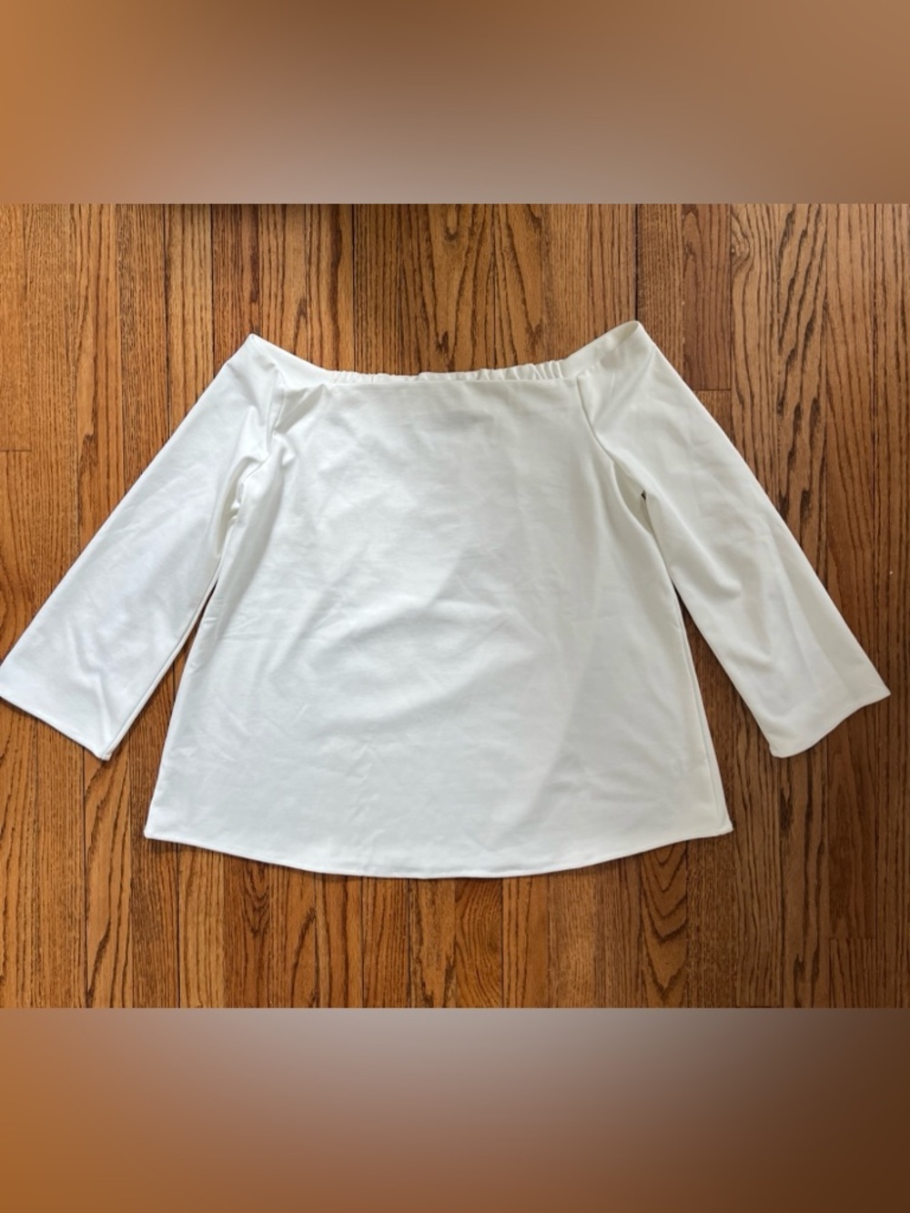 Tuckernuck Women's Miranda Off The Shoulder White Top Shirt Sz XXL Classic Chic